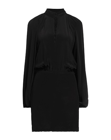 FEDERICA TOSI Vestito corto Nero 70% Acetato, 30% Seta, Poliestere