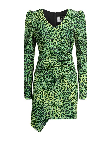 NO SECRETS Short dress Green 90% Polyester, 10% Elastane