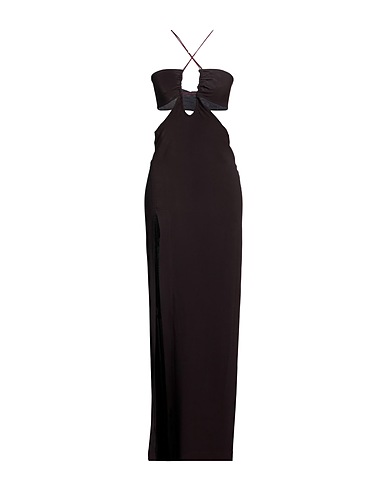 NENSI DOJAKA Long dress Chocolate brown 95% Viscose, 5% Elastane