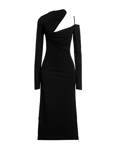 NENSI DOJAKA Midi dress Black 83% Viscose, 12% Polyamide, 5% Elastane