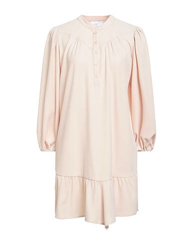 SOALLURE Shirt dress Cream 97% Polyester, 3% Elastane