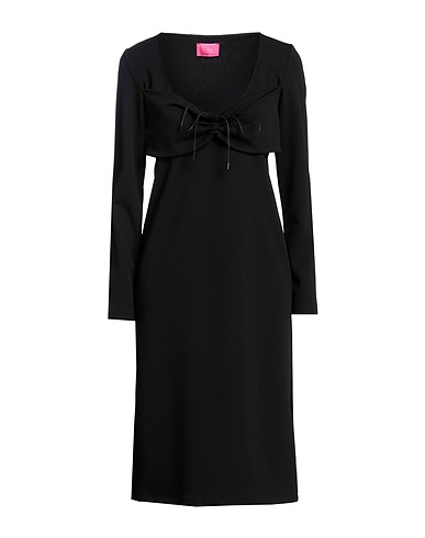 MERCI ITALIA Midi dress Black 94% Polyester, 6% Elastane