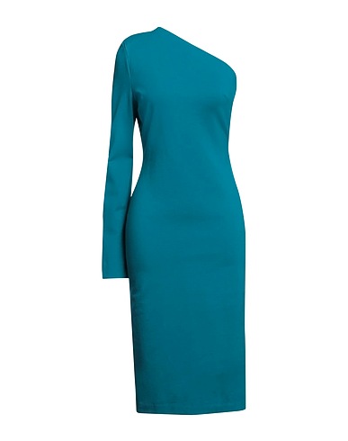 MERCI ITALIA Midi dress Deep teal 65% Viscose, 32% Nylon, 3% Elastane