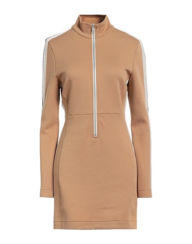 PALM ANGELS Shirt dress Camel 52% Cotton, 48% Polyester
