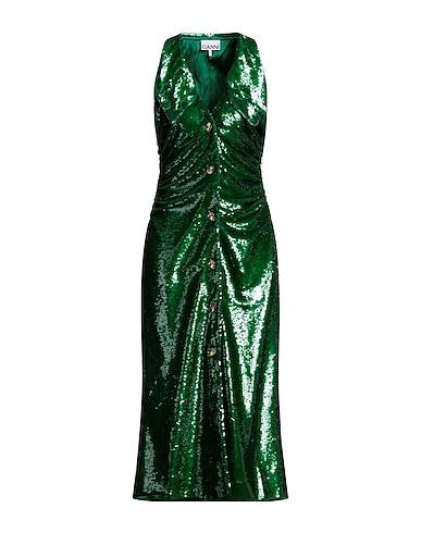 GANNI Elegant dress Green 100% Recycled polyester