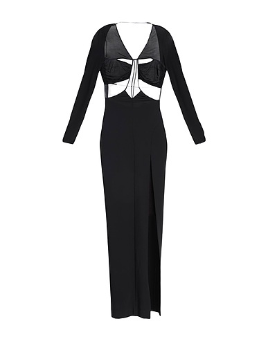 NENSI DOJAKA Long dress Black 83% Viscose, 12% Polyamide, 5% Elastane