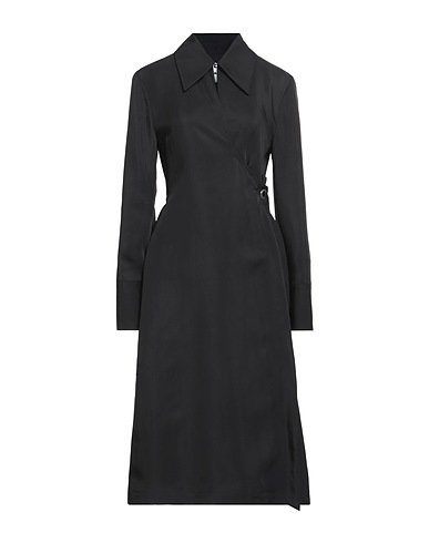 JIL SANDER Midi dress Black 67% Viscose, 33% Silk