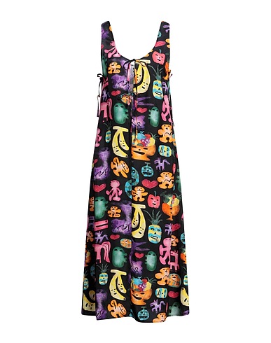 BIMBA Y LOLA Midi dress Black 58% Cupro, 42% Viscose