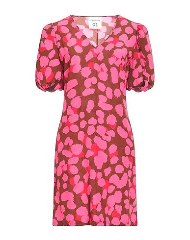 SEMICOUTURE Short dress Fuchsia 100% Silk, Polyester