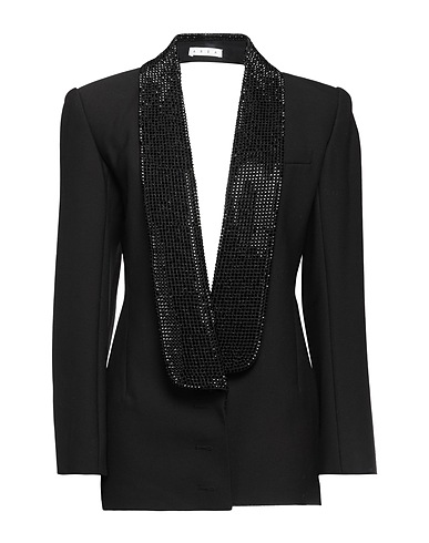 AREA Blazer dress Black 53% Polyester, 43% Virgin Wool, 4% Elastane