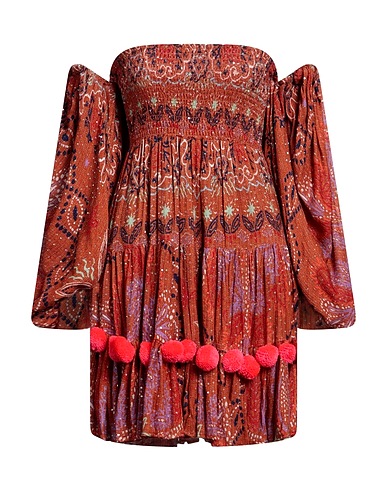 SUNDRESS Short dress Camel 100% Viscose