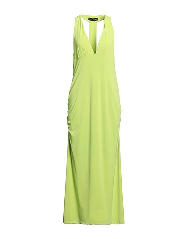 NORA BARTH Long dress Lime green 50% Polyamide, 47% Viscose, 3% Elastane