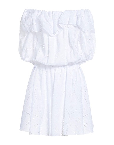 MARIUCCIA Short dress White 100% Cotton