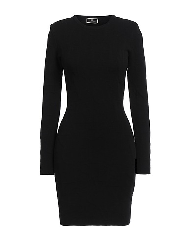ELISABETTA FRANCHI Short dress Black 55% Viscose, 23% Polyester, 22% Polypropylene