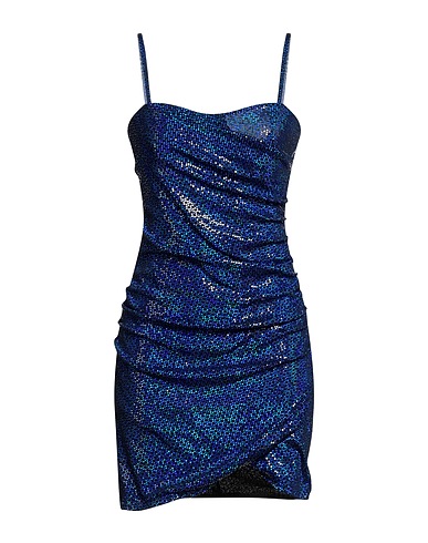 VICOLO Short dress Blue 87% Nylon, 8% Polyester, 5% Elastane
