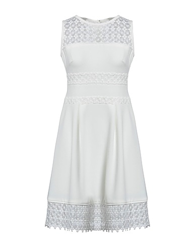 LAUREN RALPH LAUREN Short dress White 94% Polyester, 6% Elastane