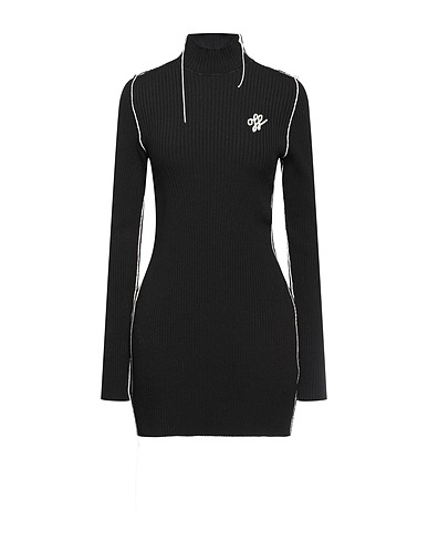 OFF-WHITE™ Sheath dress Black 83% Wool, 13% Polyamide, 4% Elastane, Acetate