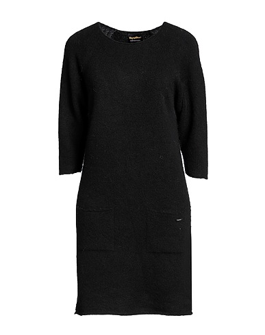 REFRIGIWEAR Kurzes Kleid Schwarz 57% Acryl, 29% Polyamid, 7% Wolle, 7% Viskose