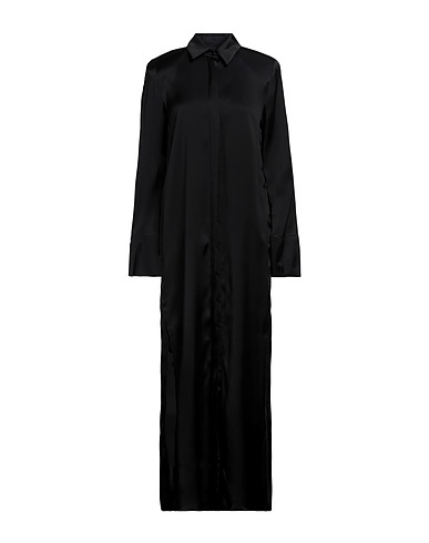 FEDERICA TOSI Long dress Black 75% Acetate, 25% Silk