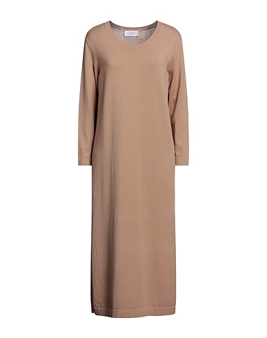SOALLURE Midi dress Camel 72% Viscose, 28% Polyester