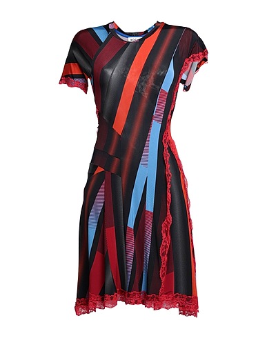 KOCHÉ Vestito corto Nero 96% Viscosa, 4% Elastan, Poliammide, Poliestere