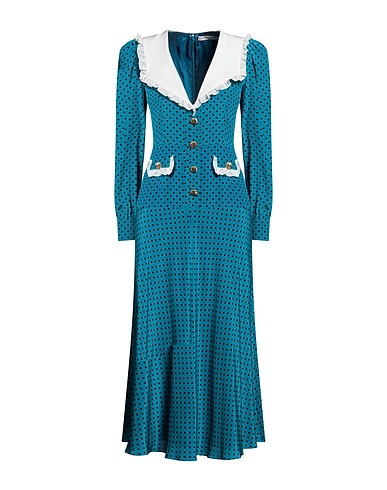 ALESSANDRA RICH Midi dress Deep teal 100% Silk
