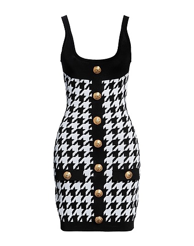 BALMAIN Sheath dress Black 100% Viscose, Polyamide