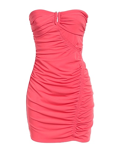SELF-PORTRAIT Short dress Salmon pink 85% Polyester, 15% Elastane