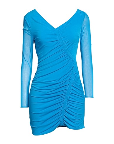 SELF-PORTRAIT Short dress Azure 85% Polyester, 15% Elastane