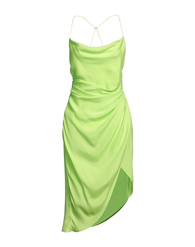 GAUGE81 Midi dress Lime green 100% Silk