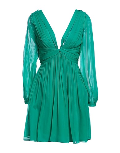 ALBERTA FERRETTI Short dress Emerald green 100% Silk