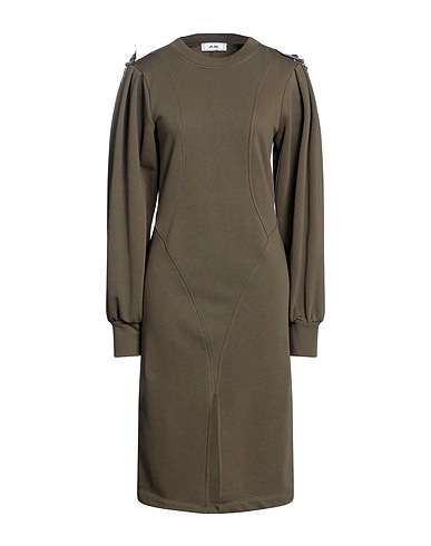 JIJIL Midi dress Military green 94% Cotton, 6% Elastane