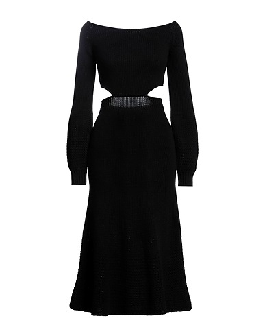 CHLOÉ Midi dress Black 50% Wool, 50% Cashmere