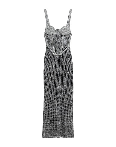 DION LEE Long dress Black 65% Recycled viscose, 35% Nylon