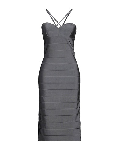 HERVÉ LÉGER Midi dress Lead 90% Recycled rayon, 9% Nylon, 1% Elastane