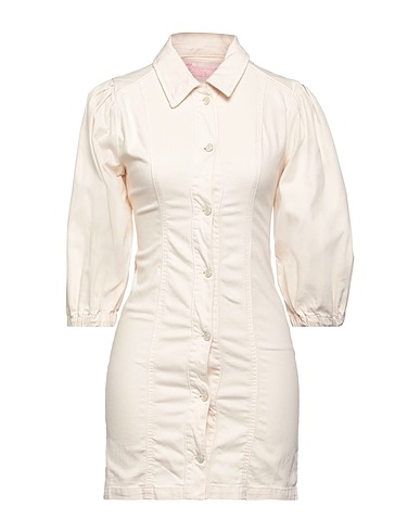 BIMBA Y LOLA Denim dress Cream 98% Cotton, 2% Elastane
