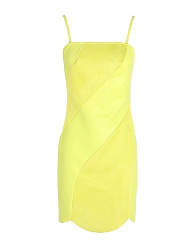 TOPSHOP Sheath dress Lime green 100% Polyester, Polyurethane coated