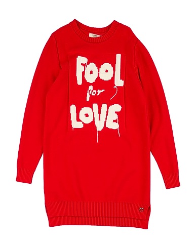 PINKO UP Dress Red 46% Modal, 40% Acrylic, 14% Polyamide