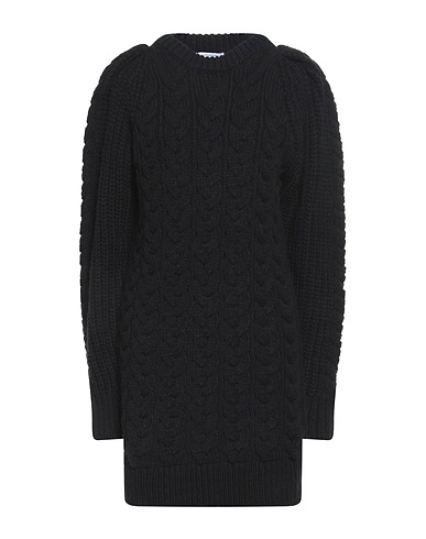 MVP WARDROBE ミニワンピース・ドレス ブラック アクリル 66% / ウール 29% / ポリエステル 5%
