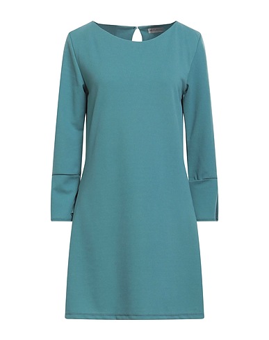 BOUTIQUE de la FEMME Kurzes Kleid Salbeigrün 95% Polyester, 5% Elastan