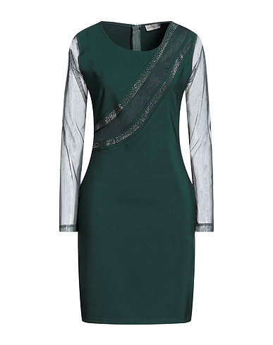 BOUTIQUE de la FEMME Sheath dress Dark green 96% Polyester, 4% Elastane