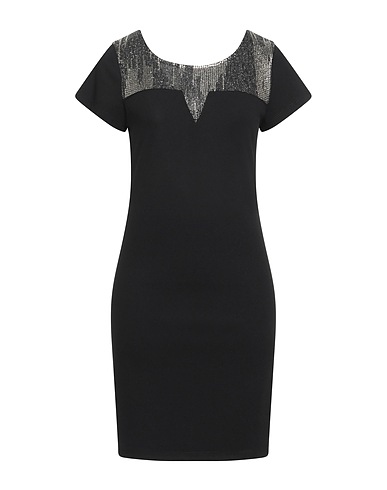 BOUTIQUE de la FEMME Short dress Black 95% Polyester, 5% Elastane