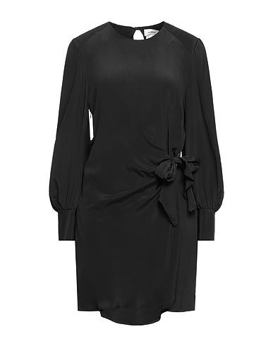 OTTOD'AME Vestito corto Nero 70% Acetato, 30% Seta