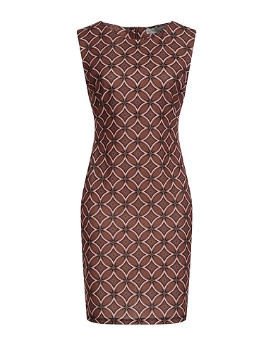 BOUTIQUE de la FEMME Short dress Brown 95% Polyester, 5% Elastane