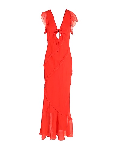 TOPSHOP Long dress Tomato red 100% Polyester