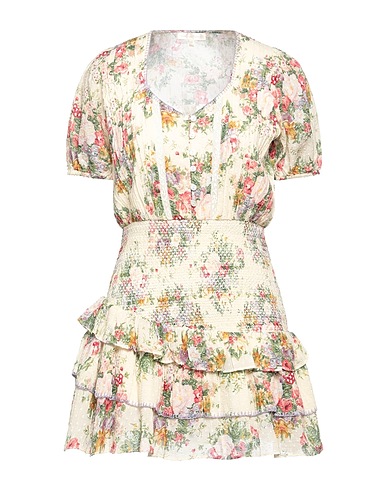 LOVESHACKFANCY Short dress Cream 100% Cotton