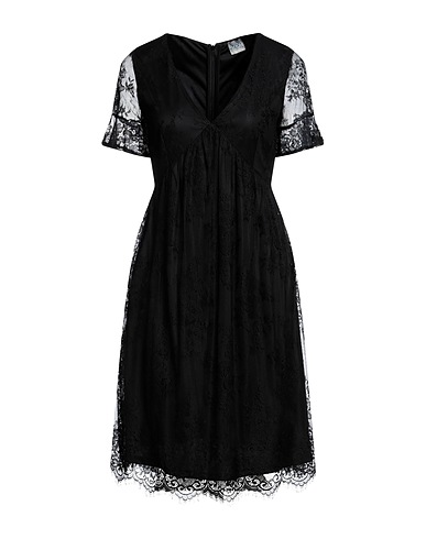 Z.O.E. ZONE OF EMBROIDERED Midi dress Black 100% Polyamide