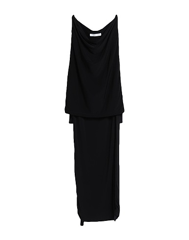 DION LEE Long dress Black 92% Viscose, 8% Elastane