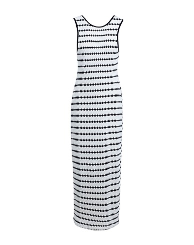 TOPSHOP Long dress Ivory 56% Polyester, 41% Cotton, 3% Viscose