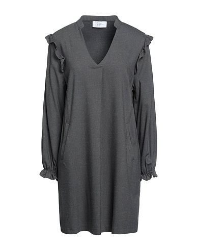 SOALLURE Vestito corto Piombo 82% Viscosa, 15% Poliestere, 3% Elastan